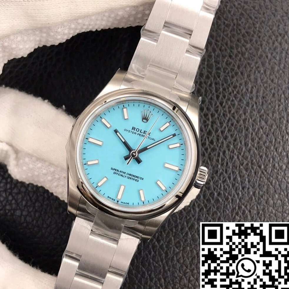 Dial EW Turquoise Blue Perpetual 31MM Rolex Factory M277200-0007 Oyster 1113